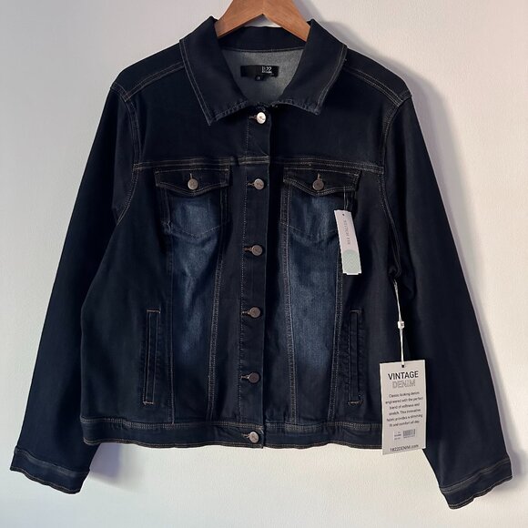 NWT - 1822 Carlsen Indigo Denim Jacket Stitch Fix - Picture 3 of 11